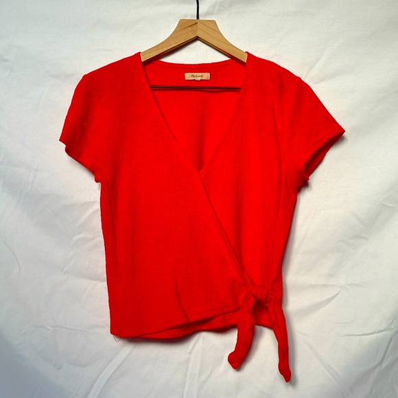Madewell Tops - Madewell, short sleeve faux wrap, short sleeve shirt. (Small)